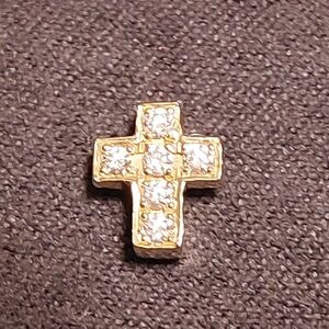 Roberto Coin Box Cross With Diamonds 18kt Yellow Gold Pendant **Pendant Only**